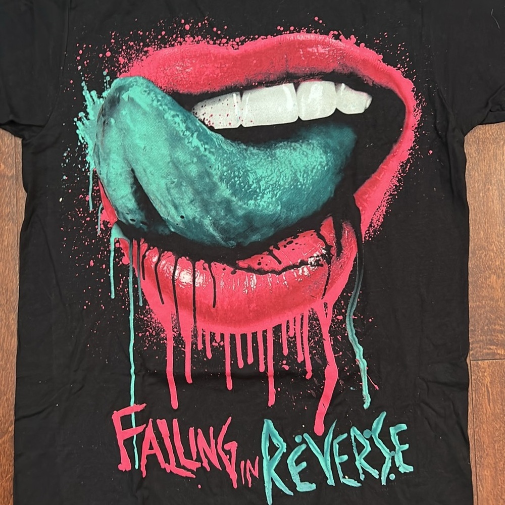 Falling In Reverse Graphic Band Tee With Dripping… - image 3